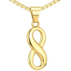 ***COI Titanium Gold Tone/Silver Infinity Pendant-01327BB