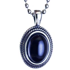 ***COI Titanium Pendant With Blue Turquoise-01459BB