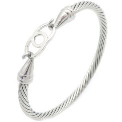 ***COI Titanium Gold Tone/Silver Infinity Bracelet With Steel Clasp(Length: 7.87 inches)-01487BB
