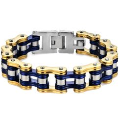 ***COI Titanium Black/Silver Ceramic Bracelet With Steel Clasp(Length: 8.66 inches)-01523BB