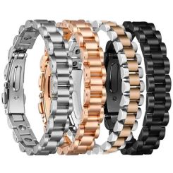 ***COI Titanium Black/Rose/Silver Bracelet With Steel Clasp(Length: 8.27 inches)-01687BB