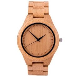 COI Black Titanium Koa Wood Watch With Steel Clasp(Length: 8.07 inches)-01805BB