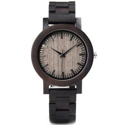 COI Titanium Koa Wood Watch With Steel Clasp(Length: 8.27 inches)-01807BB