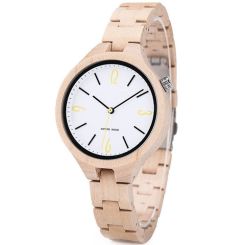 COI Black Titanium Koa Wood Watch With Steel Clasp(Length: 8.07 inches)-01849BB