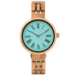 COI Titanium Koa Wood Watch With Steel Clasp(Length: 8.07 inches)-01856BB