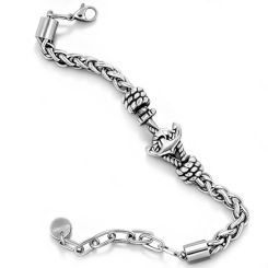 ***COI Titanium Anchor Bracelet With Steel Clasp(Length: 8.27 inches)-01957BB