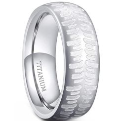 ***COI Titanium Tire Tread Ring-01964BB
