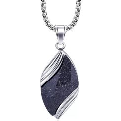 ***COI Titanium Black Meteorite Pendant-01989BB