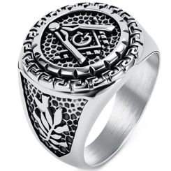 ****COI Titanium Black/Black Gold Tone/Black Masonic Freemason Silver-02028BB