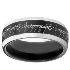 *COI Titanium Black Silver Lord of Rings Ring Power-1629