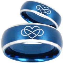 **COI Titanium Infinity Heart Beveled Edges Ring - 3063