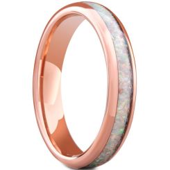 COI Rose Titanium Crushed Opal Dome Court Ring-5668