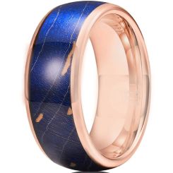 **COI Rose Titanium Meteorite Dome Court Ring-7096AA