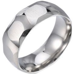 **COI Titanium Faceted Ring-7301