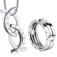 **COI Titanium 2 in 1 Forever Pendant Ring-7416BB