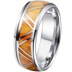 **COI Titanium Ring With Wood-7467BB
