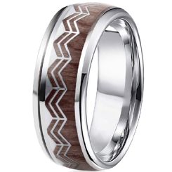 **COI Titanium Ring With Wood-7478BBA