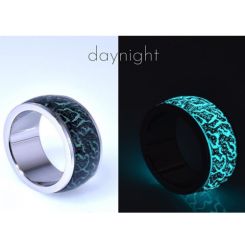 **COI Titanium Luminous Dome Court Ring With Resin-7485AA