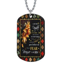 COI Titanium Black Rainbow I Am The Daughter Tag Pendant-7720BB
