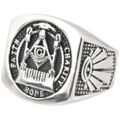 **COI Titanium Masonic Freemason Ring-7987BB