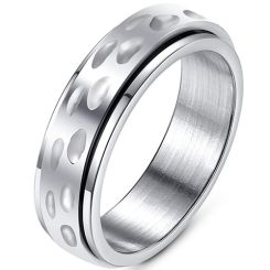 **COI Titanium Step Edges Couple Wedding Band Ring-8146BB