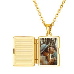 **COI Titanium Gold Tone/Rose/Silver Pendant With Custom Photo Engraving-8342BB