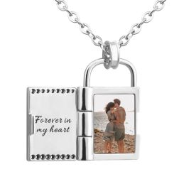 **COI Titanium Gold Tone/Rose/Silver Pendant With Custom Photo Engraving-8343BB