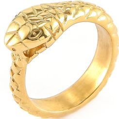 **COI Gold Tone Titanium Snake Ring-8359BB