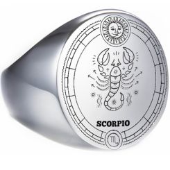 **COI Titanium Gold Tone/Silver Custom Zodiac Sign Ring-8466BB