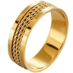 **COI Gold Tone Titanium Ring With Wire-8680BB