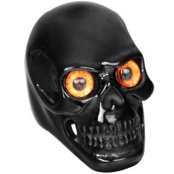 **COI Titanium Black/Gold Tone/Silver Skull Ring-9085BB