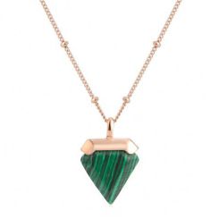 **COI Rose Titanium Necklace With Malachite(Length: 19.7 inches)-9276BB