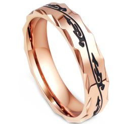 **COI Titanium Rose/Silver Black Celtic Ring-9315BB