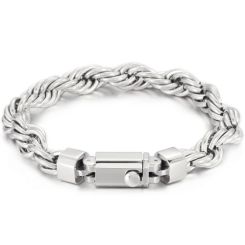 **COI Titanium Black/Gold Tone/Silver Bracelet With Steel Clasp(Length: 9.06 inches)-9828BB