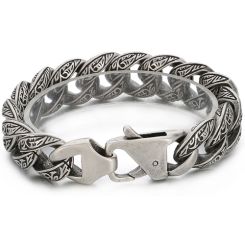 **COI Titanium Black/Gold Tone/Silver Celtic Bracelet With Steel Clasp(Length: 8.27 inches)-9942BB