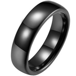 **COI Black Ceramic Dome Court NFC Smart Ring For Tesla Model 3 Model Y Model X Model S-8596BB