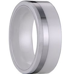 COI Titanium Ring With Ceramic - 1145(Size US5/7)