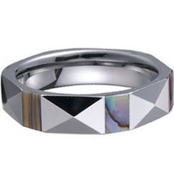 COI Titanium Ring With Shell Inlays - 1223(Size US5/12.5)