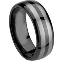 COI Black Titanium Wedding Band Ring-1427(Size US13)