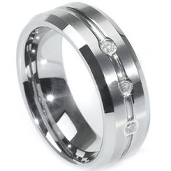 COI Titanium Three-stone Ring - 1437(Size:US5)