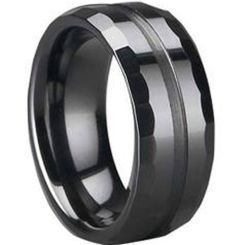 COI Black Titanium Ring - 1664(Size:#US6.5)
