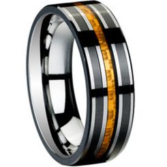 COI Titanium Ring With Carbon Fiber - 2192(Size US12)
