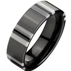COI Titanium Ring With Ceramic - 2337(Size US7.5/10)