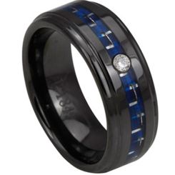 COI Black Titanium Carbon Fiber Ring - 2791(Size:#US6)