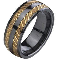 COI Titanium Two Tone Ring - 325A(Size US9/9.5)