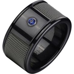 COI Black Titanium Ring-355A(US8.5)