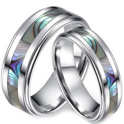 COI Titanium Shell Inlays Ring-3635(Size:US14.5)