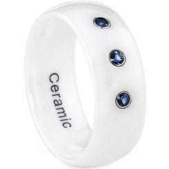 COI Ceramic Ring With Ceramic Sapphire-TG3668(Size:#US6)