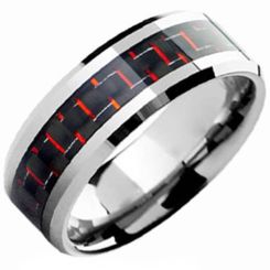 COI Titanium Ring With Carbon Fiber - 3699(Size US11)