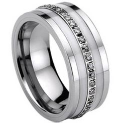 COI Titanium Eternity Ring - 713(Size:US5.5/7.5)
